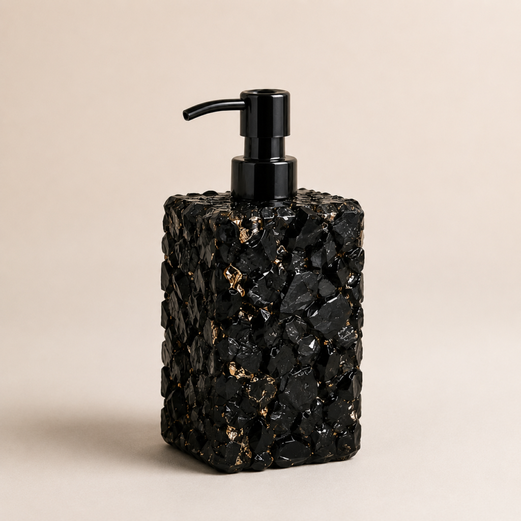 Black Crystal Resin Soap Dispenser