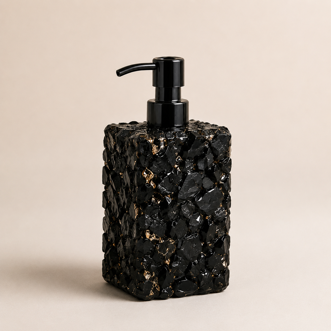 Black Crystal Resin Soap Dispenser